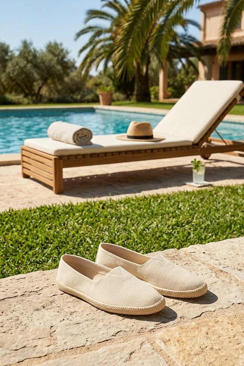 Espadrilles homme beiges – confortables, légères et antidérapantes