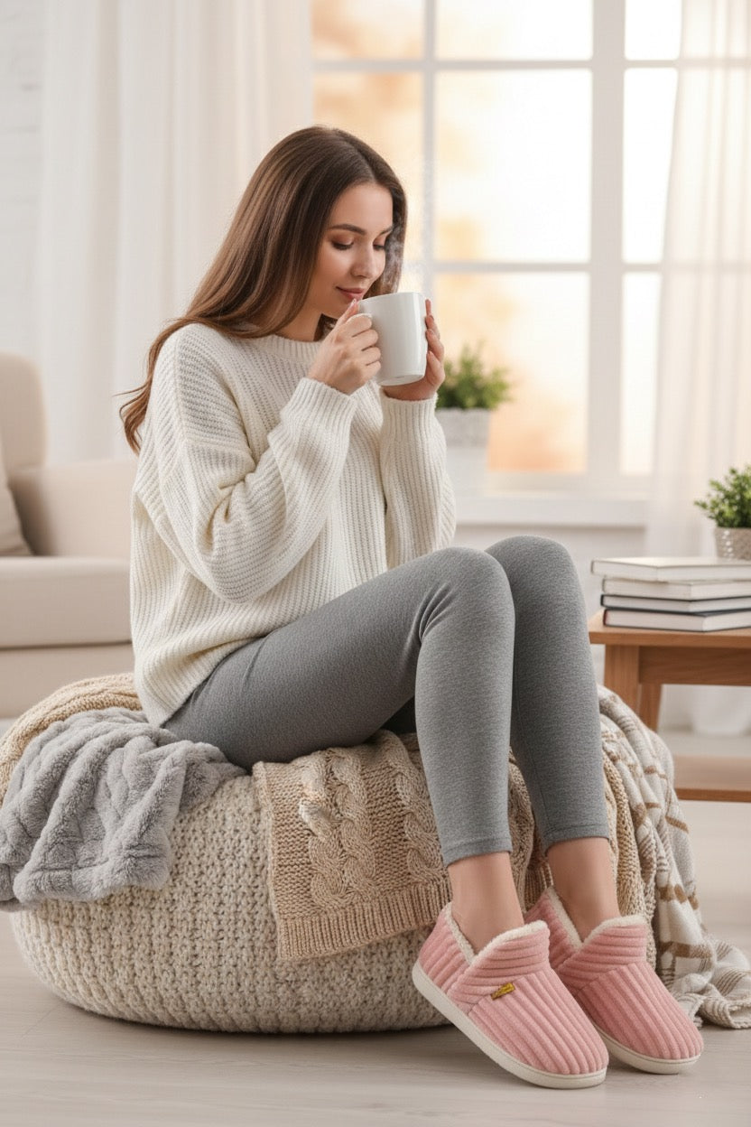 Chaussons bottes femme roses – douces, chaudes et confortables