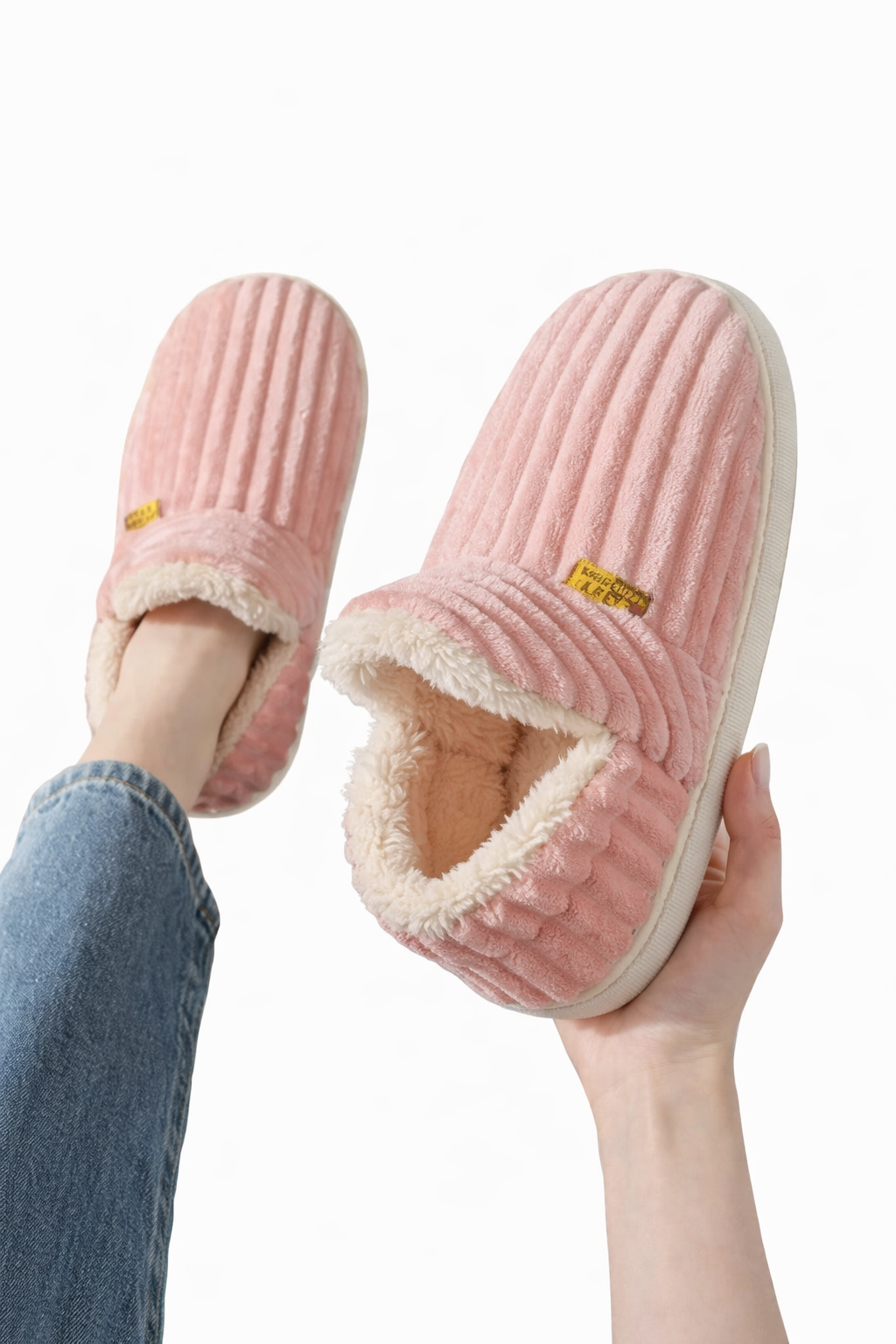 Chaussons bottes femme roses – douces, chaudes et confortables