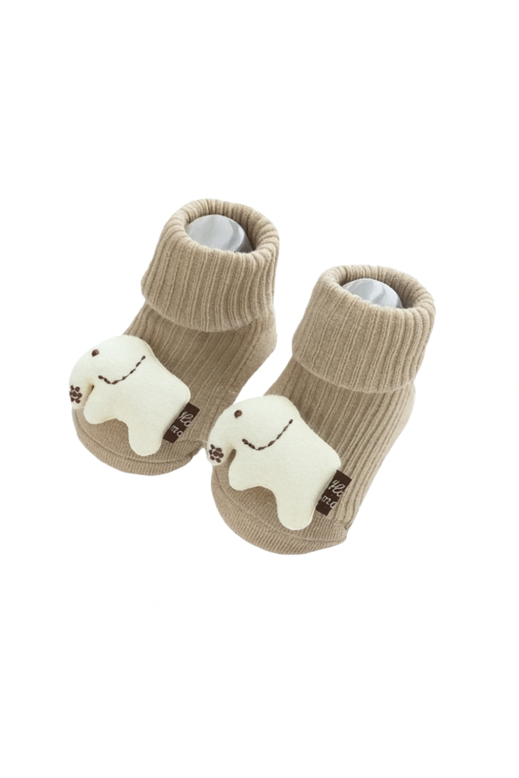 Chaussettes Bébé Antidérapantes Beige – Sécurité & Confort au Quotidien
