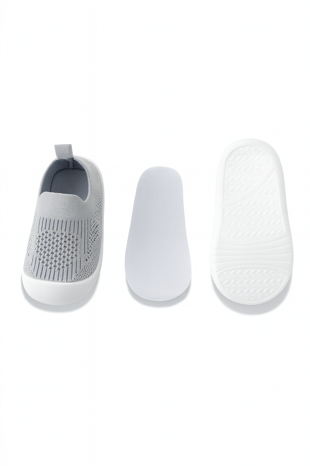 Chaussons bébé gris – souples, légers et antidérapants