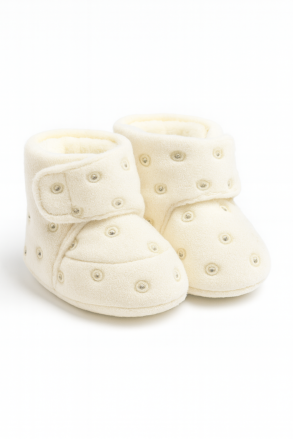 Chaussons bébé blancs – souples, légers et antidérapants