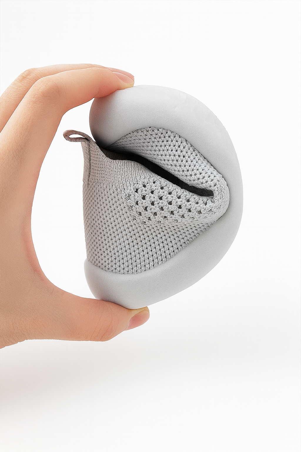Chaussons bébé gris – souples, légers et antidérapants