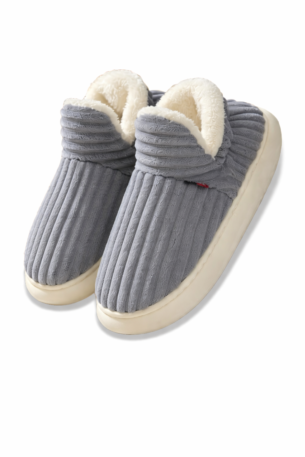 Chaussons bottes homme grises fourrées – chaudes, confortables et semelle épaisse