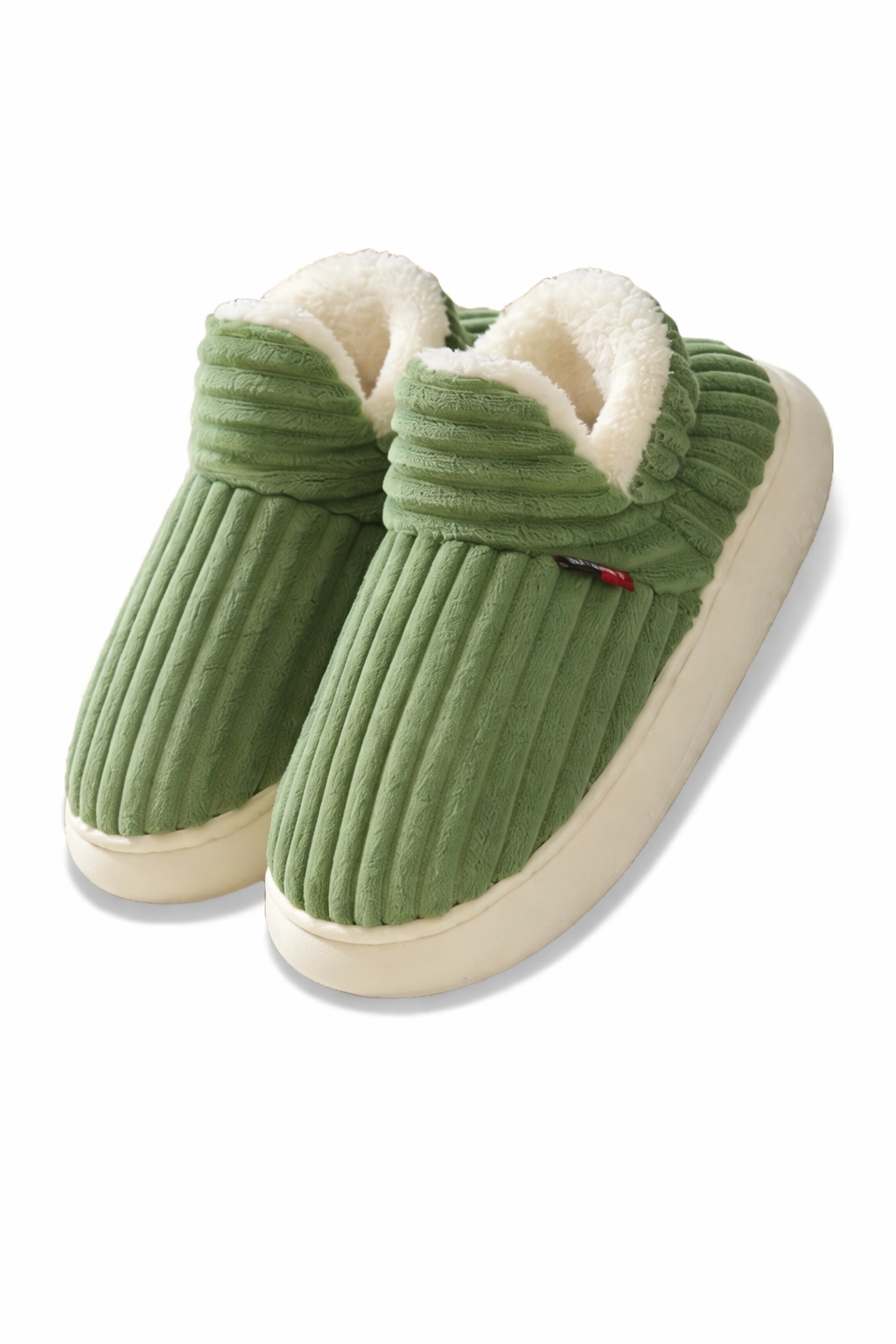 Chaussons bottes homme verts – doublure polaire, ultra chauds et confortables