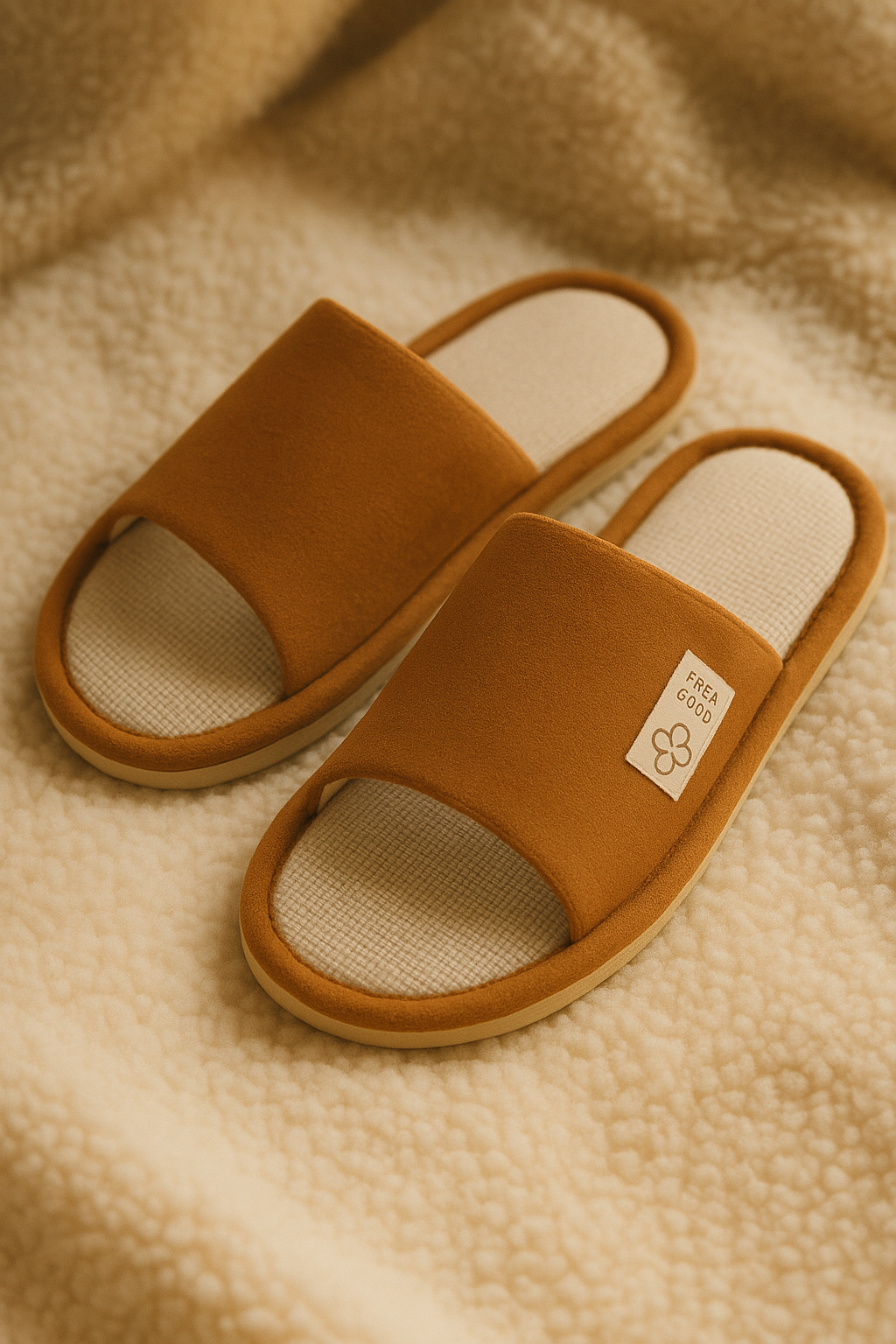 Chaussons homme Camel daim – doux, chauds et confortables hiver