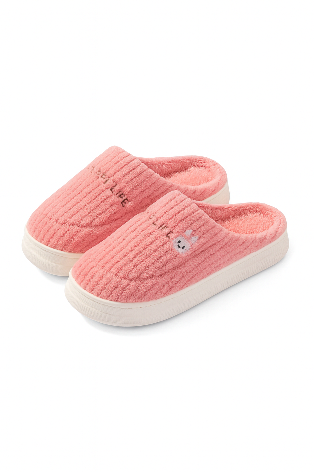 Chaussons femme rose fourrés — doux et confort cocooning hiver