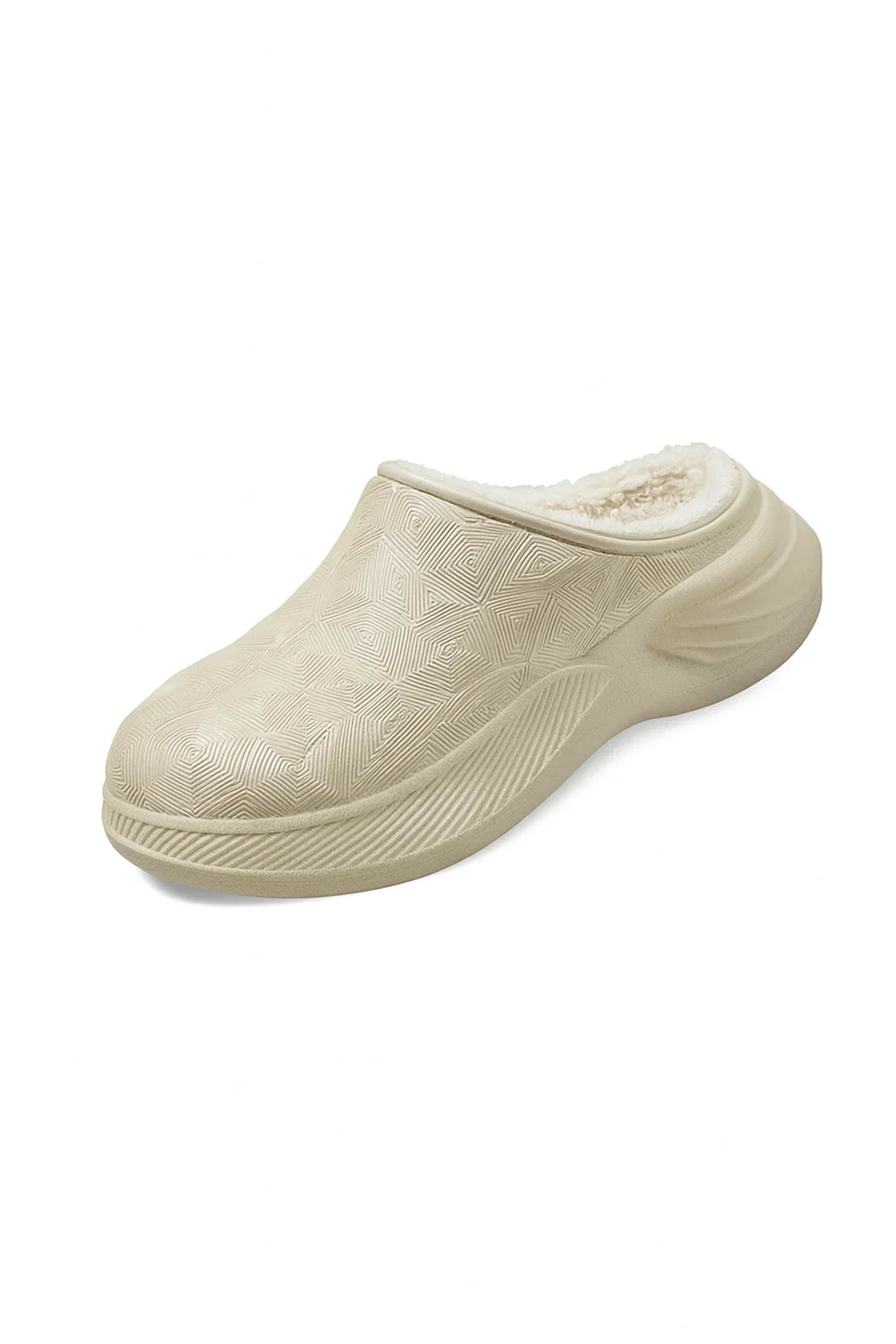 Chaussons homme blancs fourrés – doux, chauds et confortables