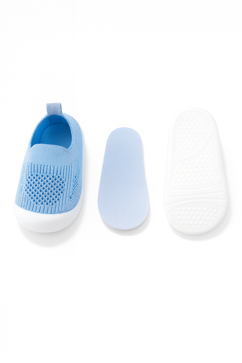Chaussons bébé bleus – souples, légers et antidérapants