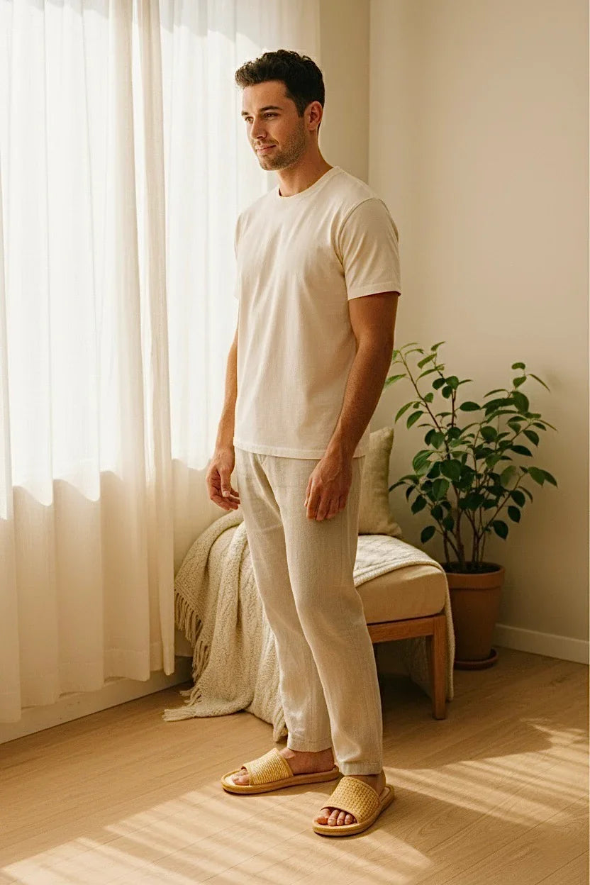 Sandales homme été confort – antidérapantes et légères beige