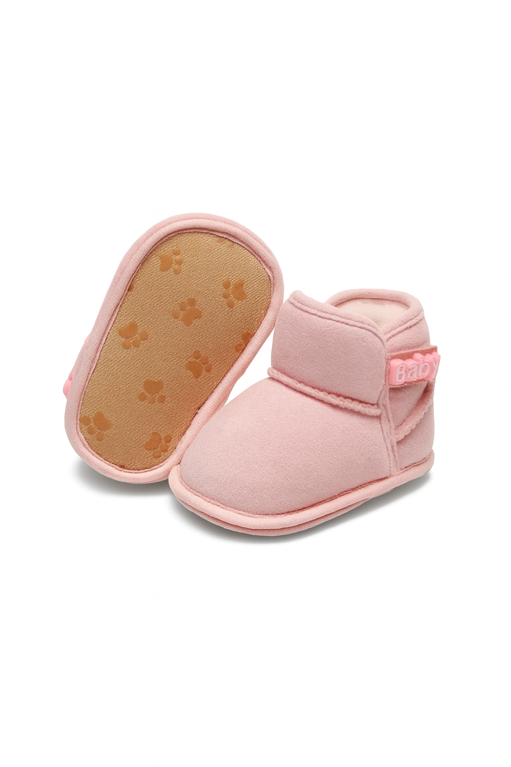 Chaussons bébé roses – souples, légers et parfaits pour les premiers pas