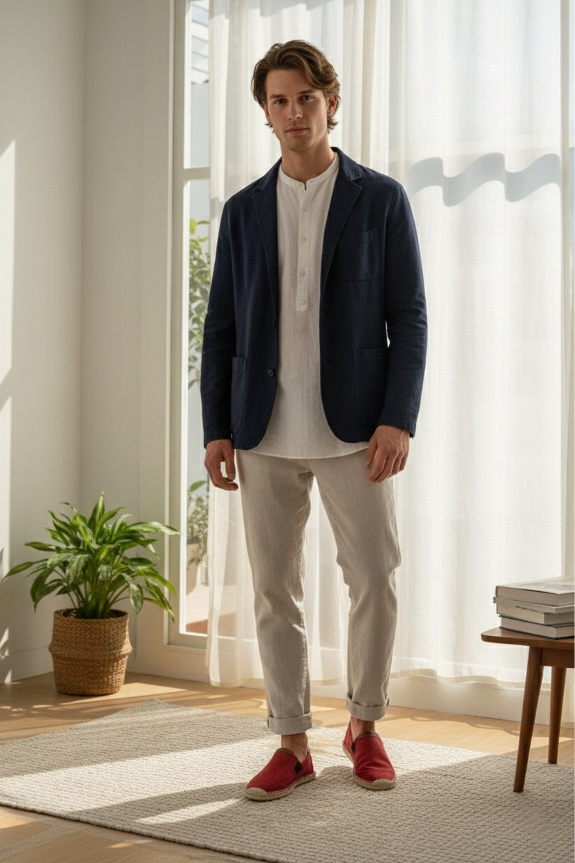 Espadrilles homme rouges – légères, confortables et semelle souple