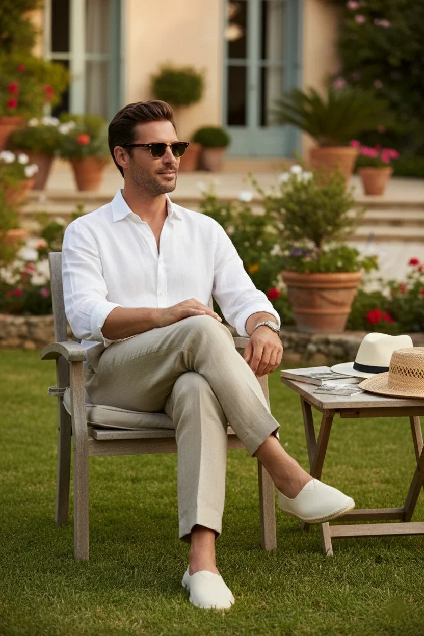 Espadrilles homme beiges – confortables, légères et antidérapantes