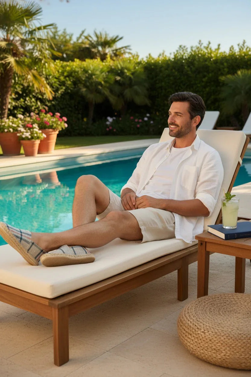 Espadrilles homme grises – semelle souple, Made in France