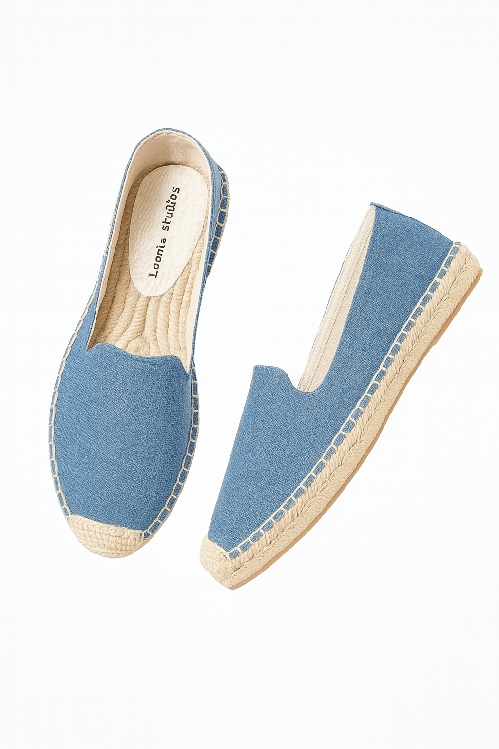 Espadrilles femme bleues – semelle souple et confortables