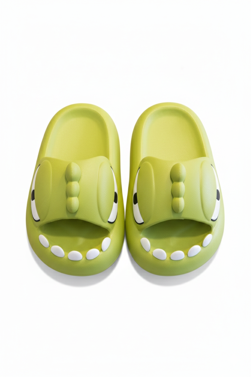 Chaussons garçon kaki – doux, confortables et antidérapants