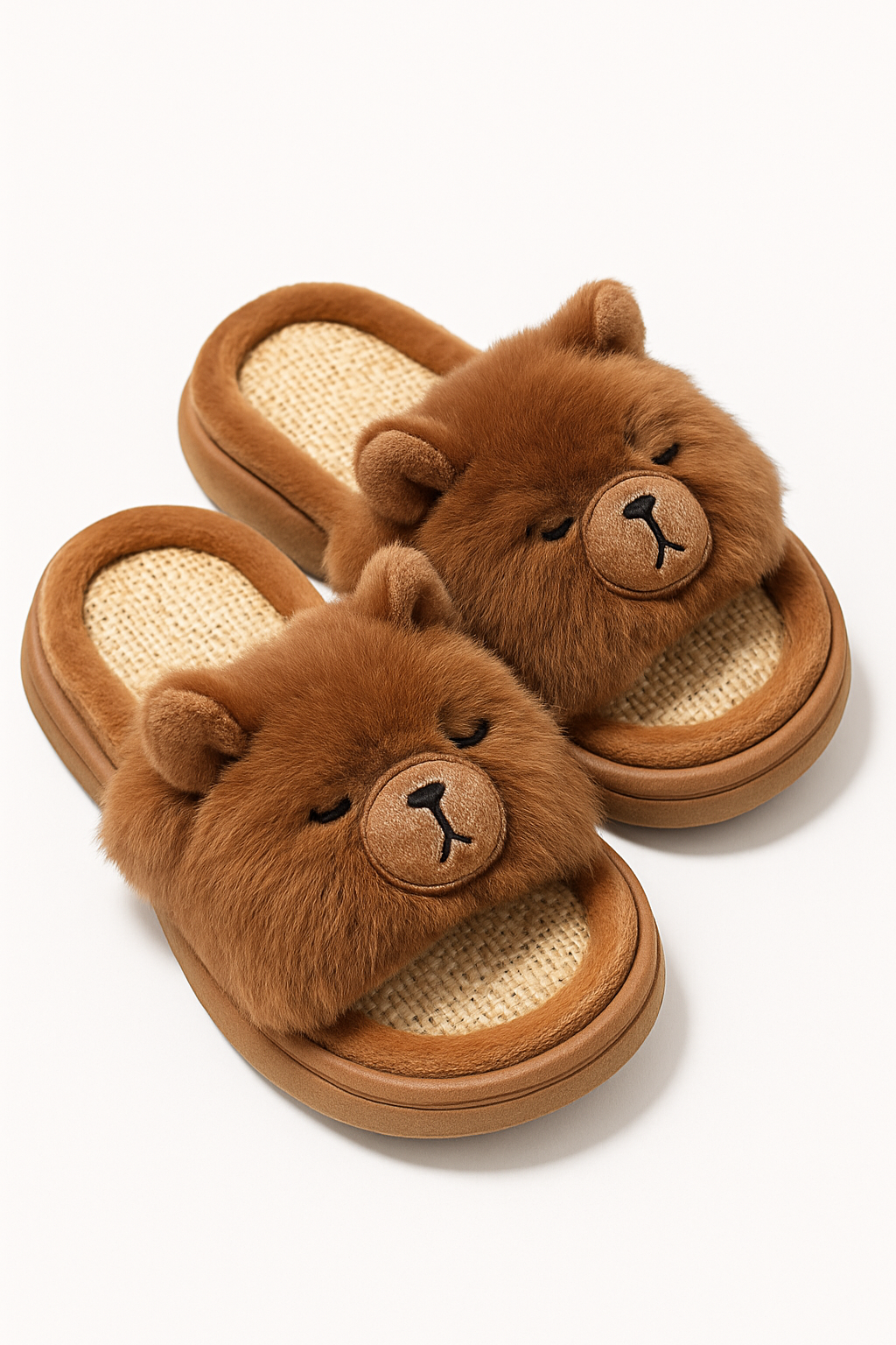 Pantoufles enfant fille marron – douces, confortables et chaudes