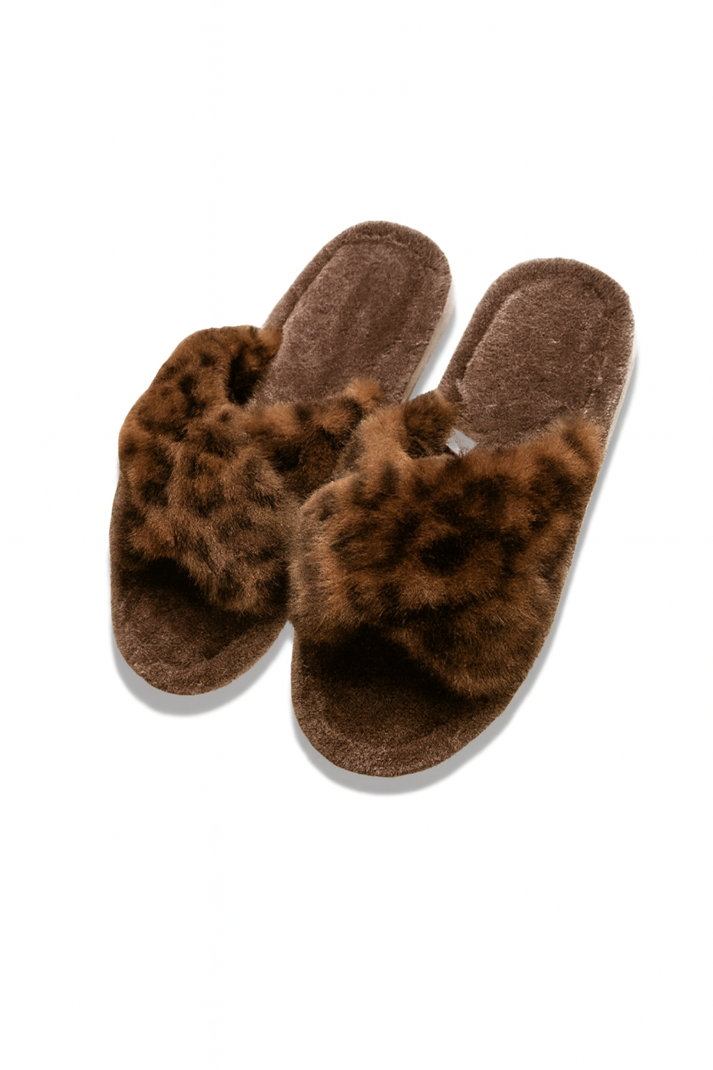 Pantoufles femme léopard marron – douces, chaudes et confortables