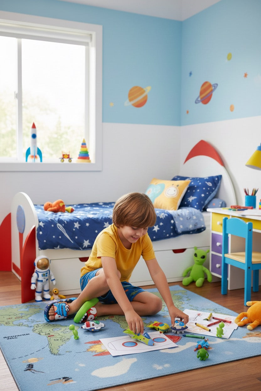 Claquettes enfant bleues – légères, confortables et semelle souple
