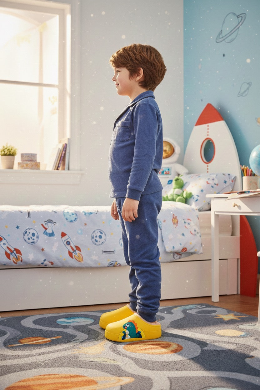 Chaussons enfant jaunes – confortables et antidérapants