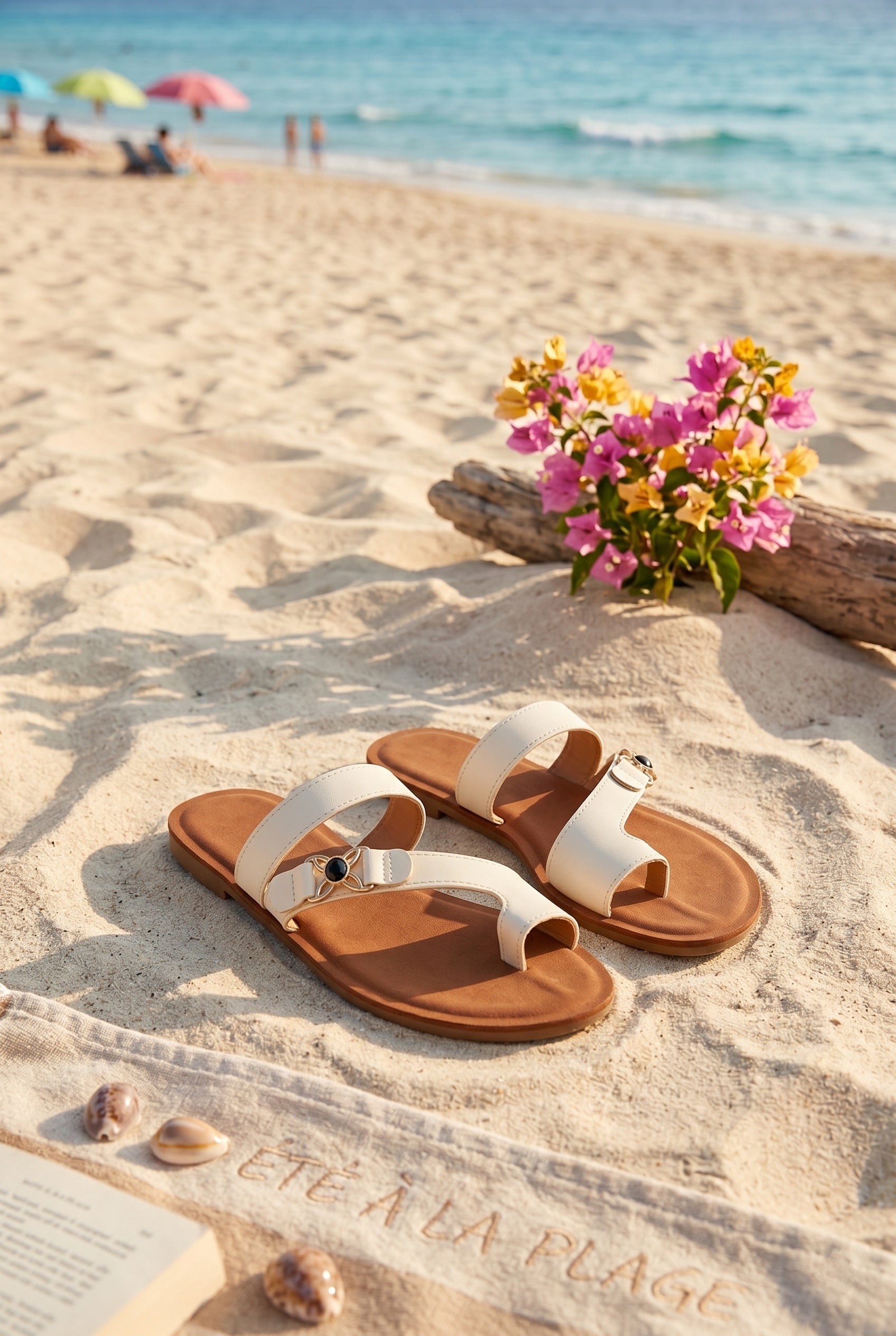 Sandales femme blanches confort été – légères et respirantes