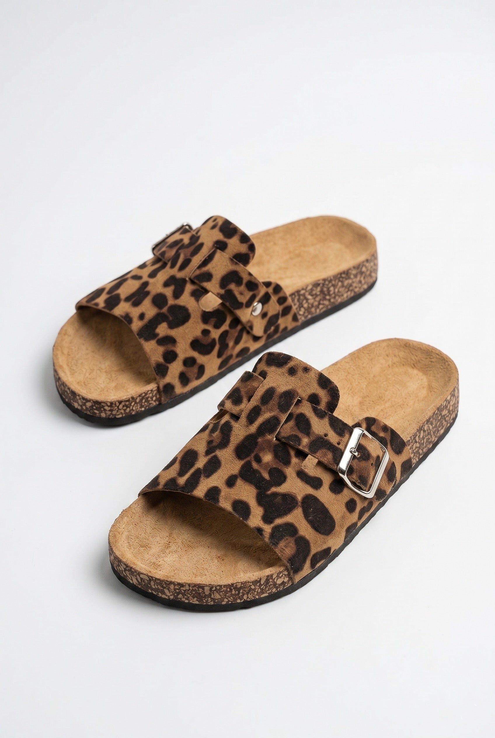 Sandales femme motif léopard – confort été semelle souple